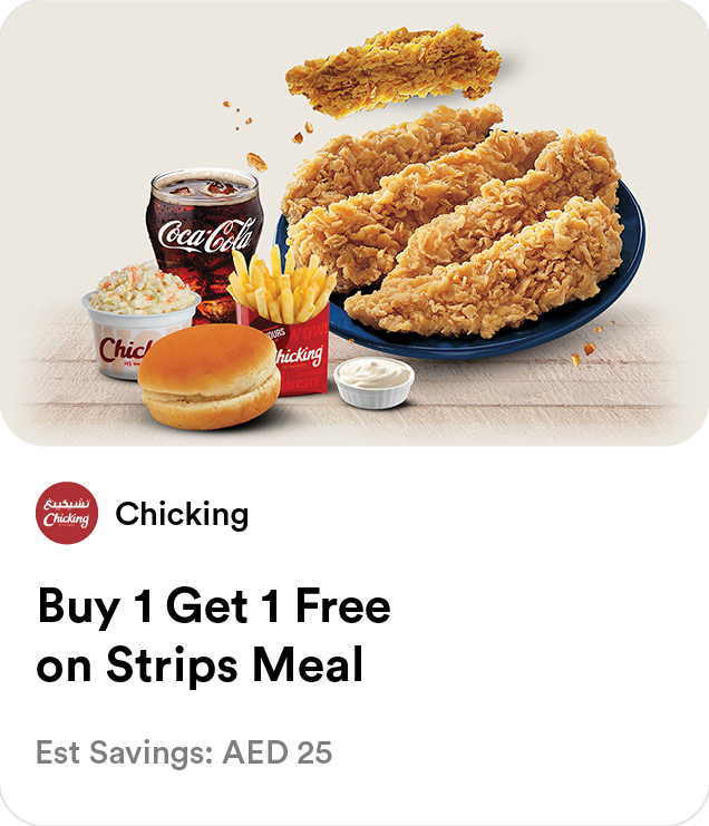 Chicking - Buy 1 Get 1 Free on Strips Meal