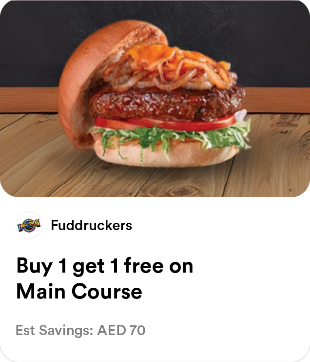 Fuddruckers - Buy 1 Get 1 free on Main Course