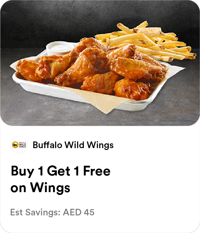 Buffalo Wild Wings - Buy 1 Get 1 Free on Wings